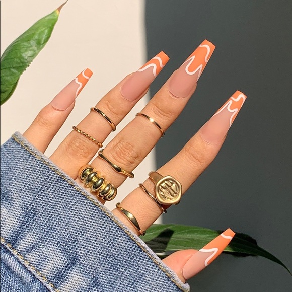 Neon Orange Rave Outfit Large - Picture 4 of 8